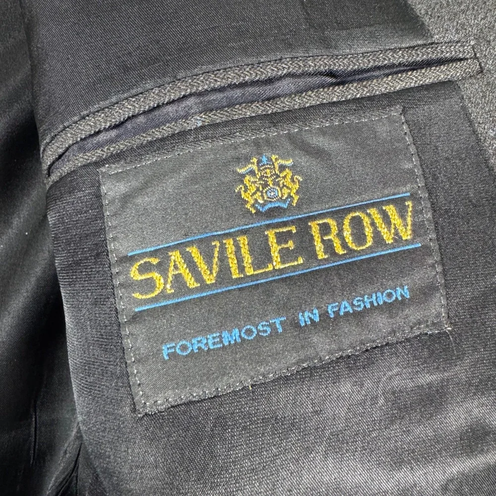 Savile Row Blazer Mens 46‎ Charcoal Grey Double Breasted Pinstripe Canada